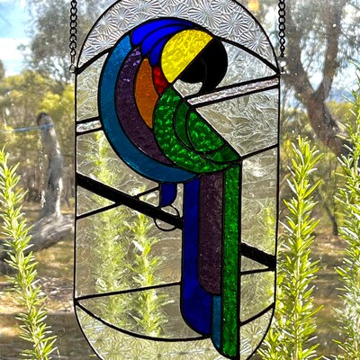 Stained Glass Rooster Digital Pattern Bird Pattern Etsy