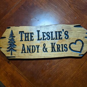 Fully Customizable Outdoor Sign Wooden Carved Cabin Sign | Etsy