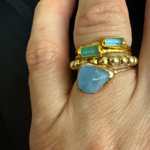 Customer photo, Panjshir Raw Emerald Baguette Ring