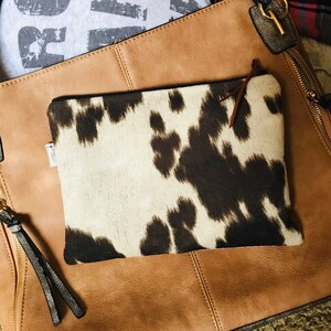 Faux Cowhide Bag Faux Cowhide Leather Clutch Bag Cowhide | Etsy