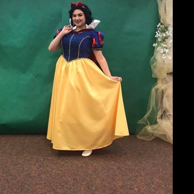 Exquisite DELUXE Adult Snow WHITE Teardrop Sleeve Gown/cape/bow Costume ...