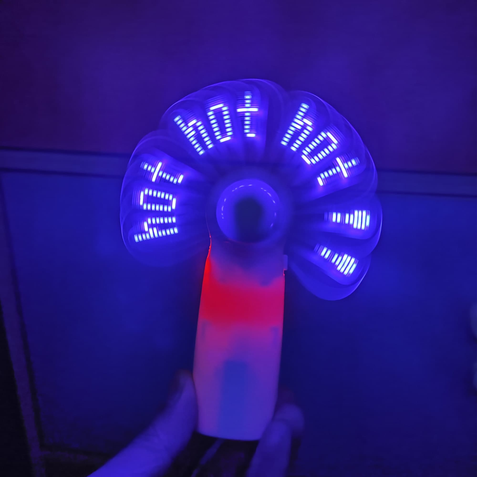 Light Up Fan,Personalize Hand Fan,Message Led Hand Fan,Customizable Fan,Personalise Fan