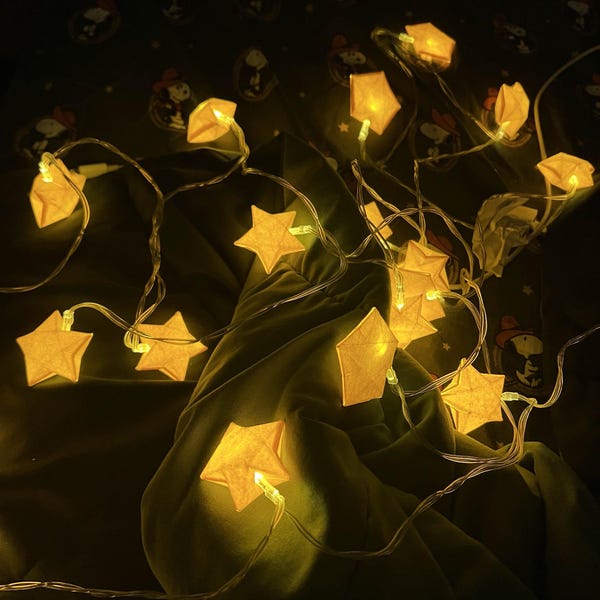 Brownfolds Paper Origami Star Fairy Lights 2 Meter Battery Operated 20 ...