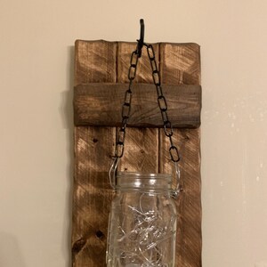 Rustic Decor candle Holders Mason Jars Hanging Lanterns | Etsy