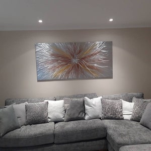Modern Abstract Contemporary Metal Wall Art 3D Effect by R - Etsy UK