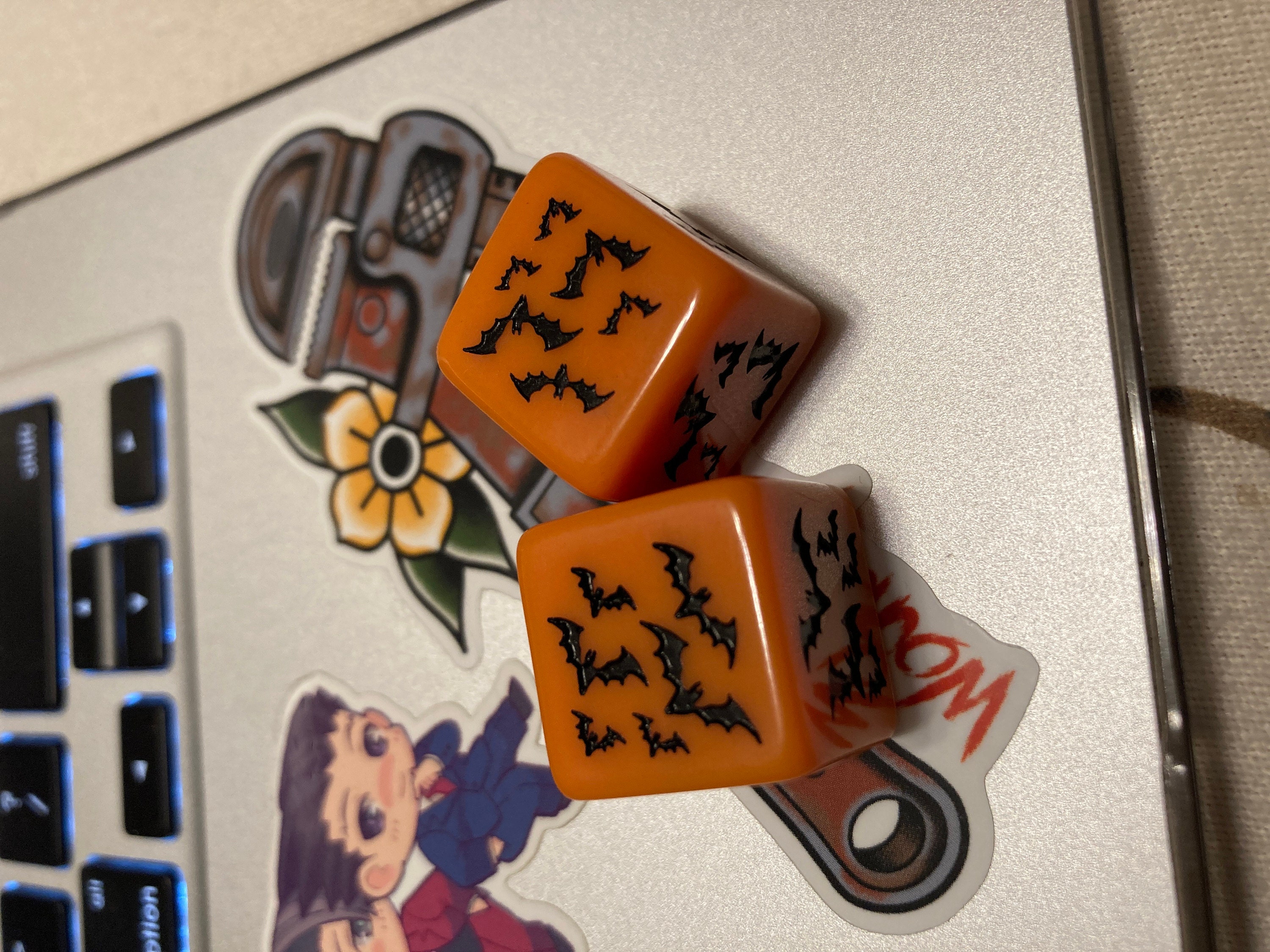 Bat Dice / Set of 2 / D6 - Bats Halloween, Spooky
