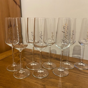 Pair/3/4/5 Personalised Champagne Flutes Hen Party/bride Team ...