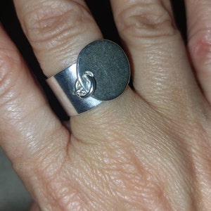 Bague Breloque Pour Sac à Main - Argent Sterling, Bande Plate, Neuve Avec étiquettes
