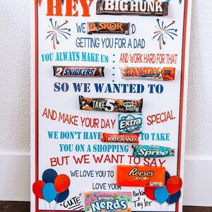 candy poster for dad birthday