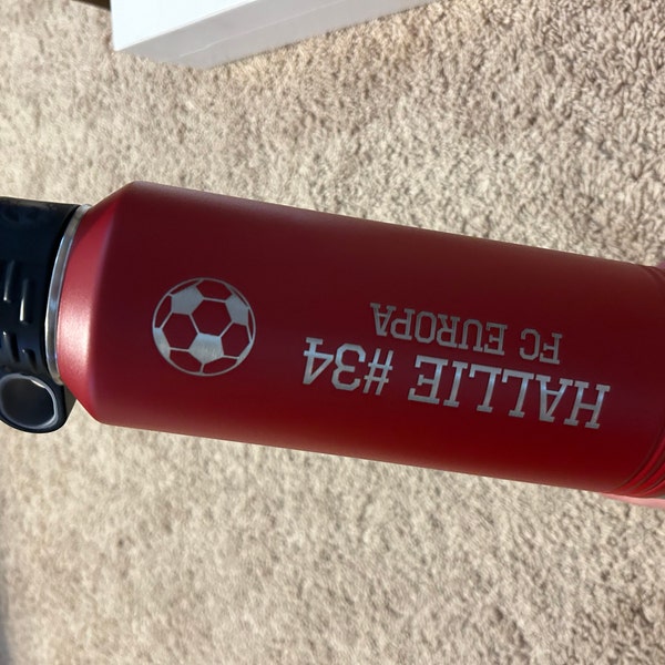 Personalized Soccer Water Bottle for Girls – Custom Name Kids Sports ...