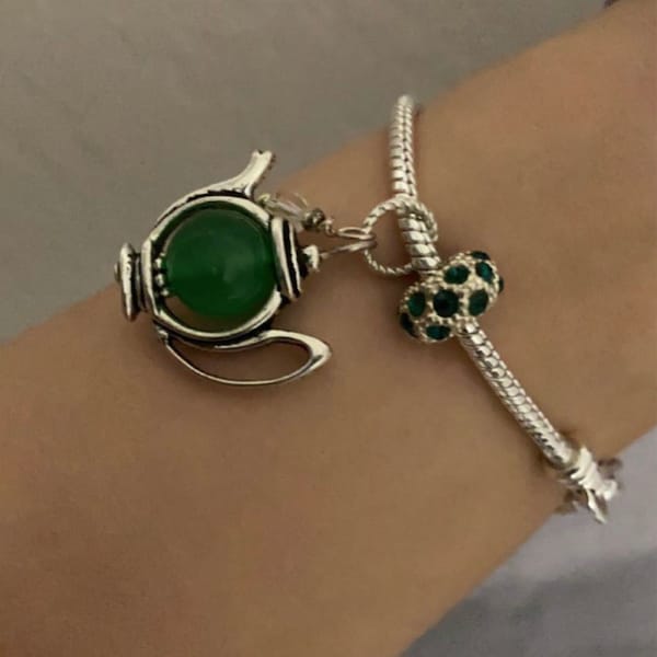Large Green Oval Detachable Charm