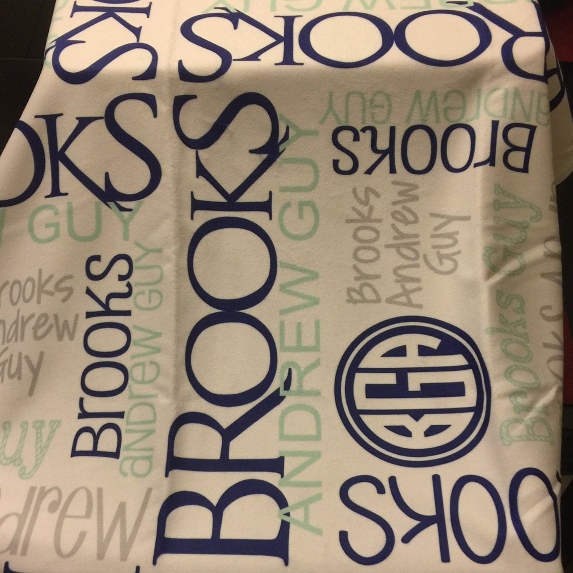 Monogram Baby Blanket- Boy Blanket- Personalized Baby Blanket- Swaddle Receiving Blanket- Baby Shower Gift