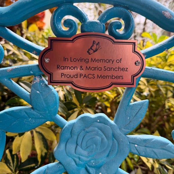 Memorial Garden Bench Marker, Donor Recognition, Library Plaque ...