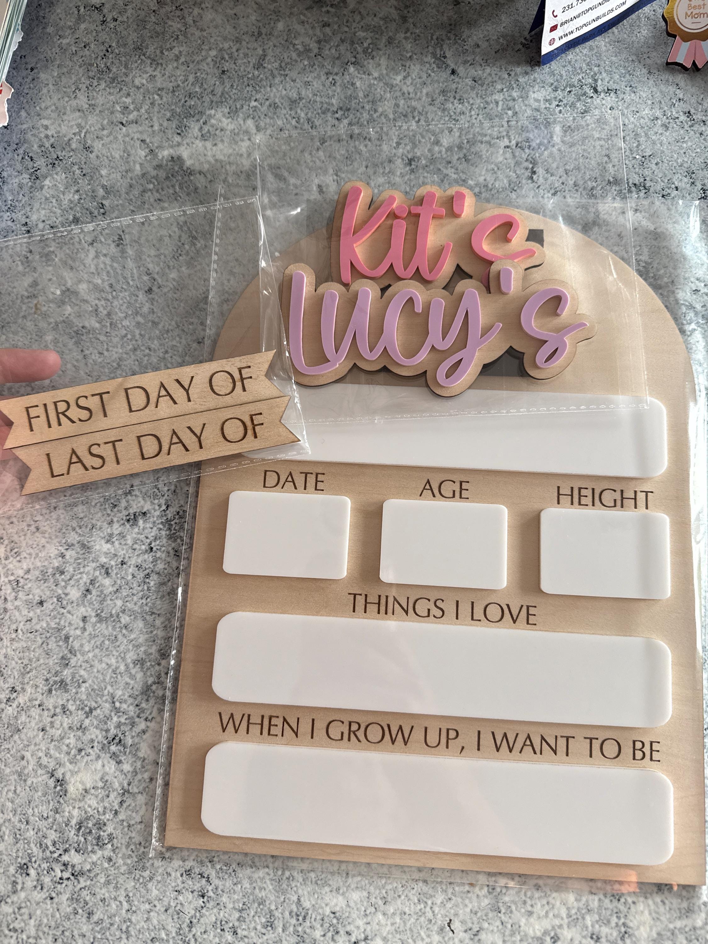 First Day of School Sign, Personalized Back to School Sign, Homeschool, Custom Reusable School Sign, Back to School Photo Prop, Last Day of