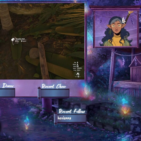 Animated Twitch Stream Package Overlay / Shrine Soul Flames at Night ...