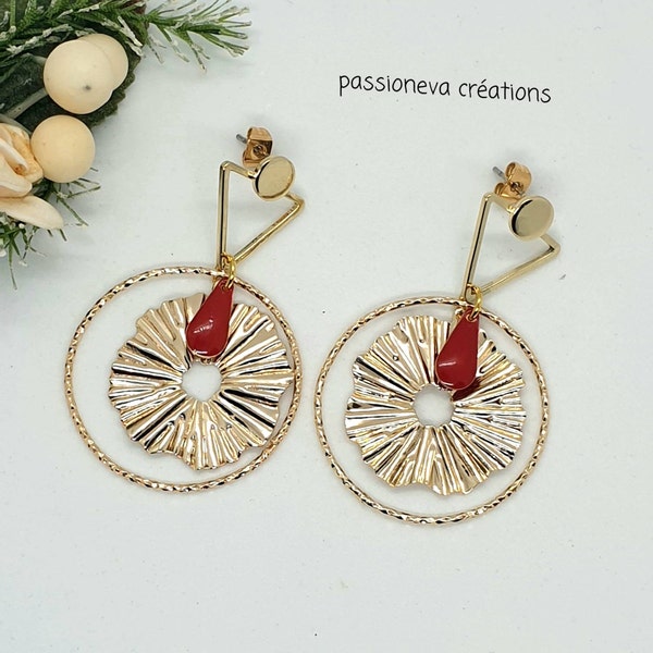 Pendentif Éventail En Or De Tolède - Jolie Pièce D'Occasion - Collier Vintage