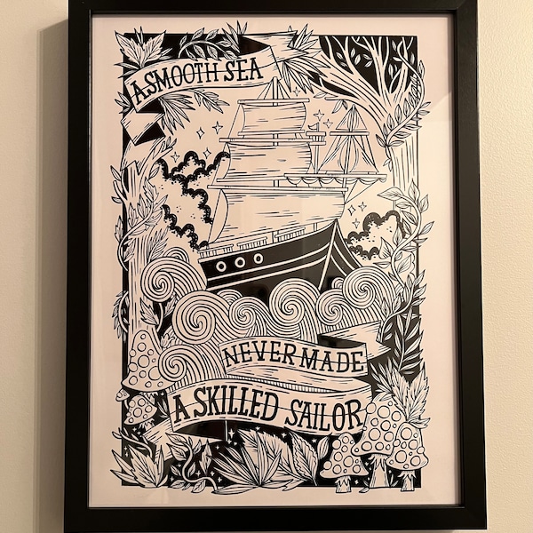 Art Print Poisonous Plants Chart Hand Lettered Botanical