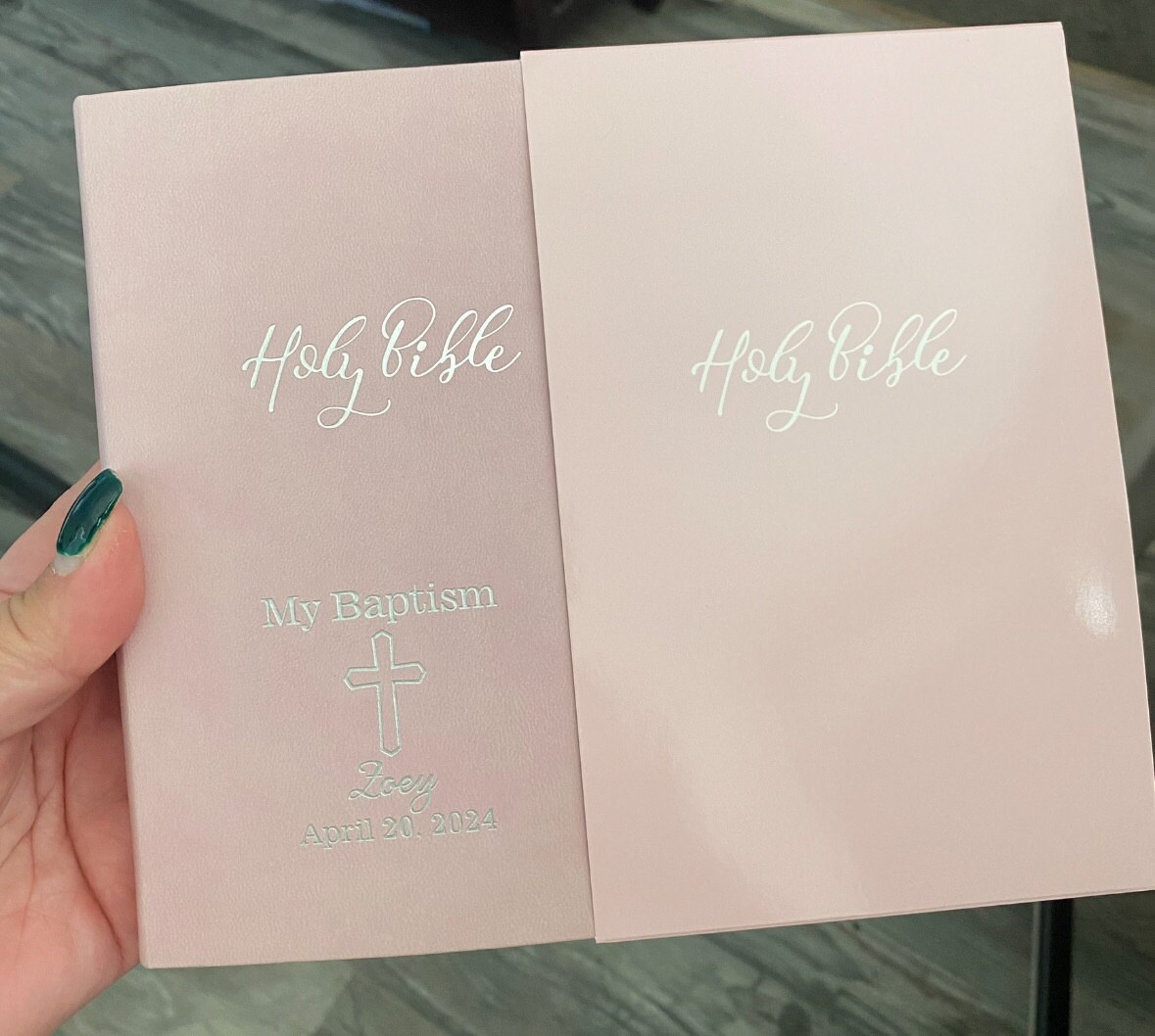 Personalized Baptism Bible – Religious Gift for Faith Milestone – KJV Bible - Keepsake For Baby - Children's Bible - Choose Pink Or Blue