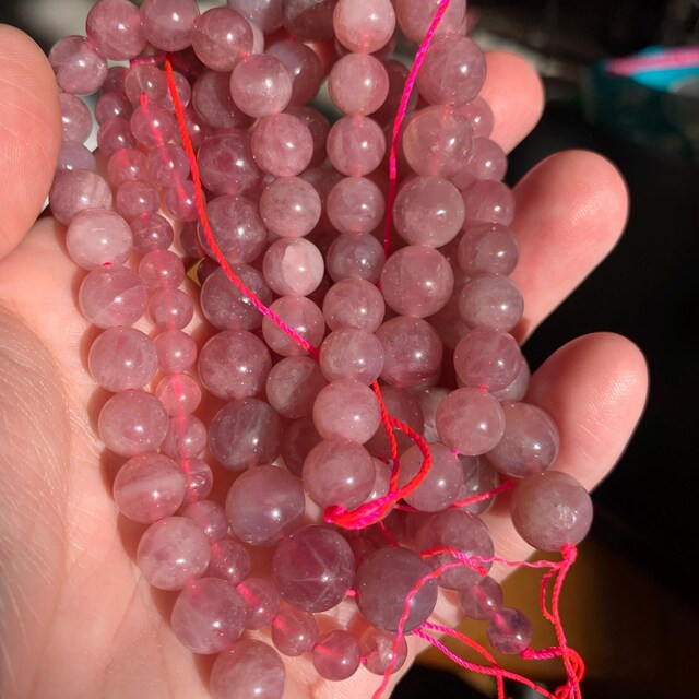 本物の天然ルースラウンドAグレードパープルトーンマダガスカルローズ