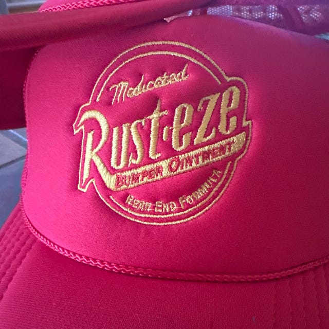 RUSTEZE Custom Trucker Adjustable Cap Disney Cars Hat| Red Hat