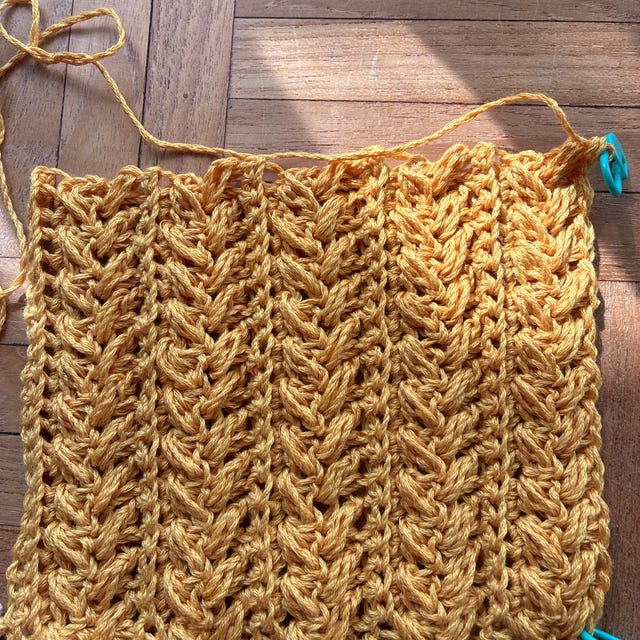 A customer's finished Braided Wheat Stitch Easy Summer Top Crochet Pattern