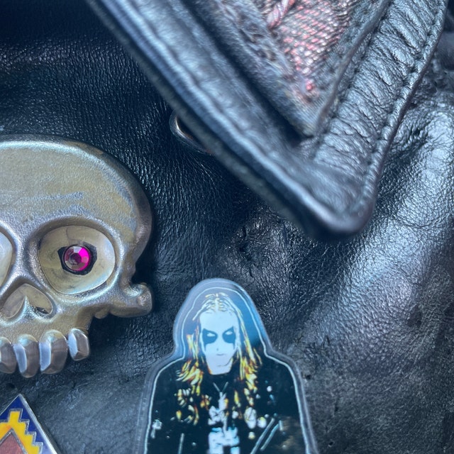 DEAD From Mayhem & Morbid Tribute Pin pelle per Yngve Ohlin 