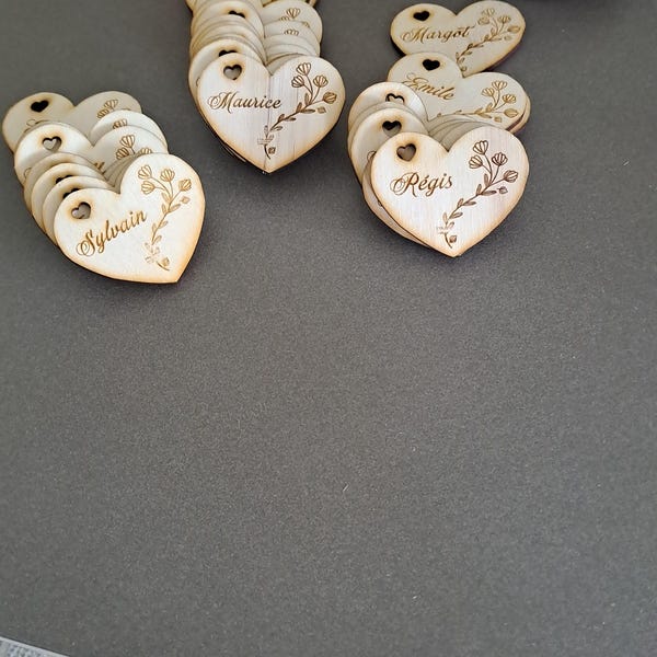 Boule Gravure Prénom à Suspendre, En Verre Gravé, Sujet Sapin En Bois