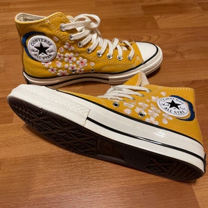 Converse Custom Floral Embroidery Embroidered Converse Converse High ...