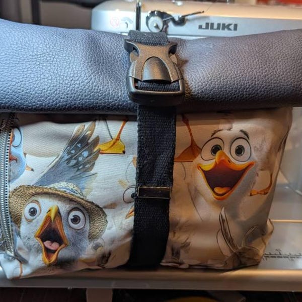 PDF Sewing Pattern Roll Top Sling Bag – Crossbody Messenger Bag DIY ...