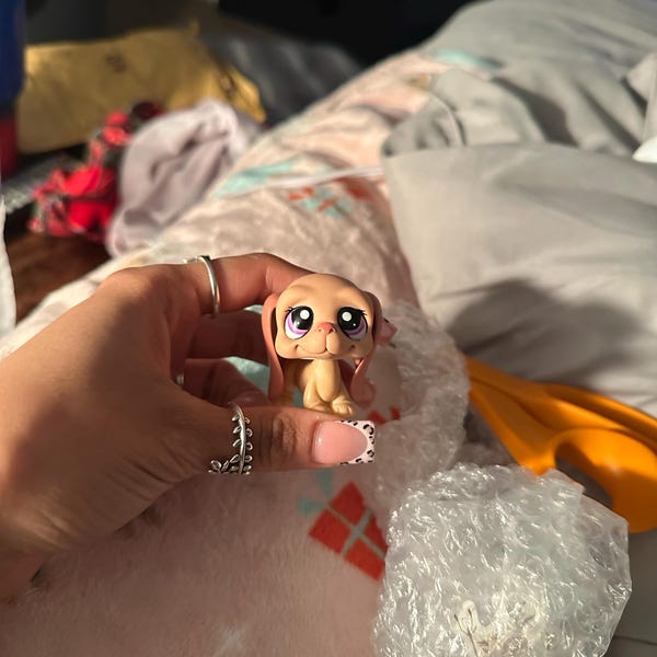 Figurine Littlest Pet Shop HASBRO – Husky #2297 – Pailleté – Occasion