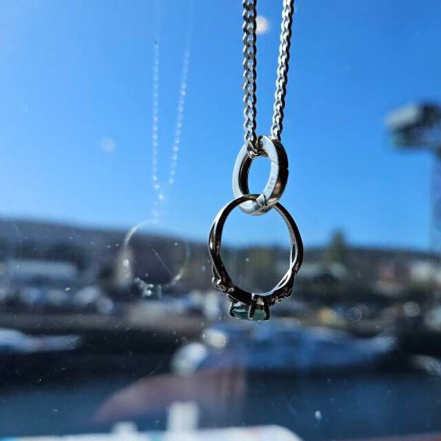 Sterling Silver Ring Holder Necklace, Silver Small Ring