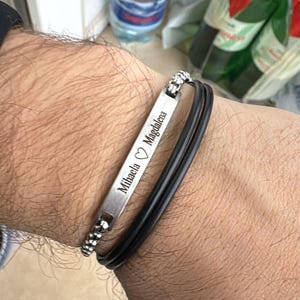 Galis Dvir Bracelet Homme Acier Inoxydable - Chaîne Corde, Argent, Taille Réglable 20,3 à 24,1 Cm - Cadeau Anniversaire