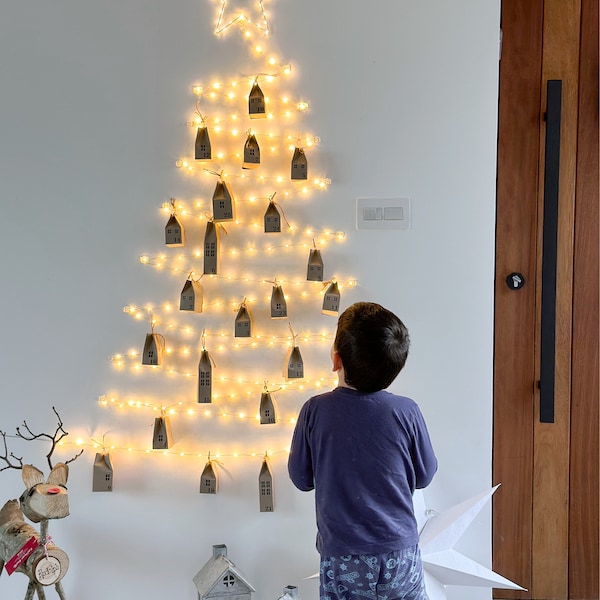 Printable diy advent calendar houses etsy australia