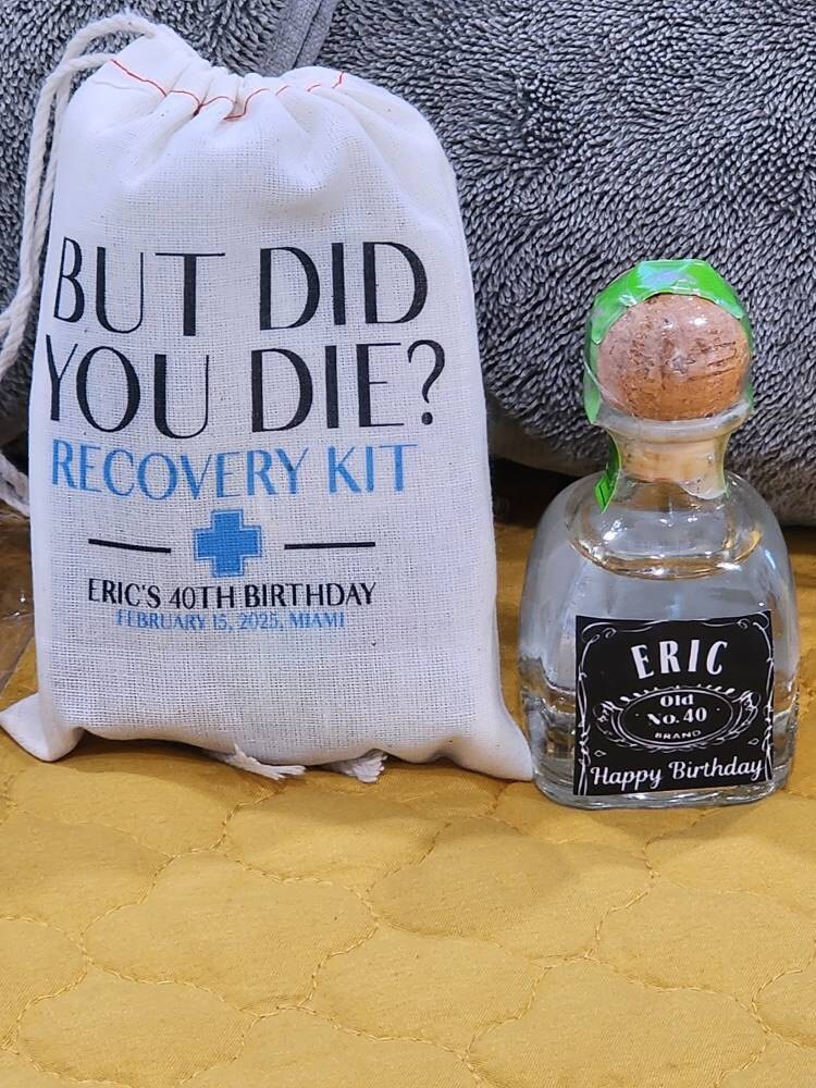 But Did You Die Recovery Kits - Individuelle Hangover Kit Taschen - Junggesellinnenabschieds-Party-Geschenktaschen - Lustige Junggesellinnenabschieds-Katertaschen