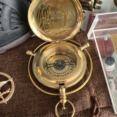 Cheap Brass Sextant Compass Wood Box Vintage Solid Antique Nautical Sailing Maritime Marine Navy Functional Gift Decoration Christmas Present