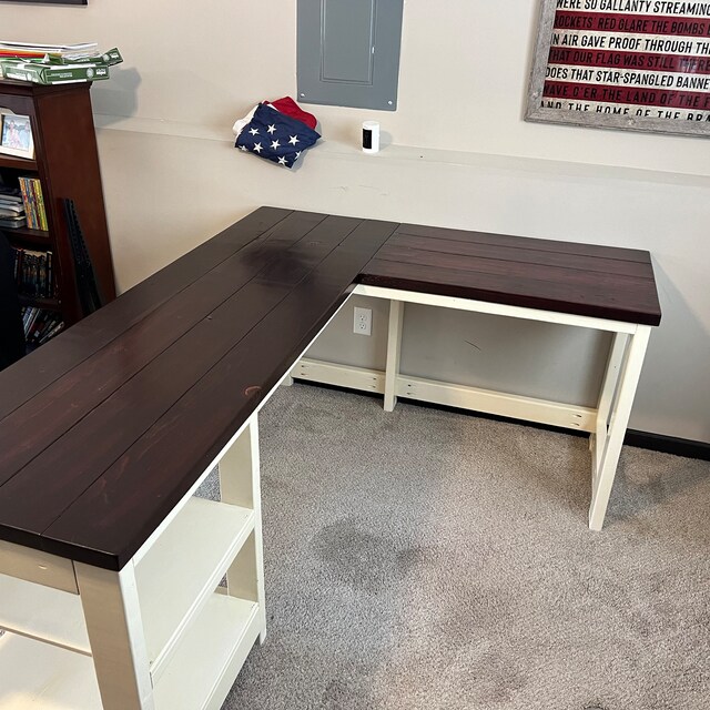 Diy l 2024 shaped farmhouse desk