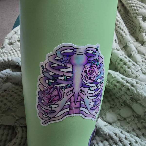 Pink Skull Sticker, Skull Sticker, Skull, Skeleton Sticker, Sticker ...