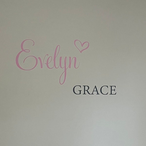 Personalized Name Wall Decal | Custom Girl Name Wall Sticker, Nursery ...