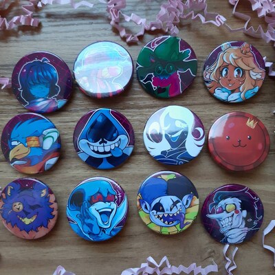 Deltarune Pin Badges Various Sizes 38mm and 58mm - Etsy