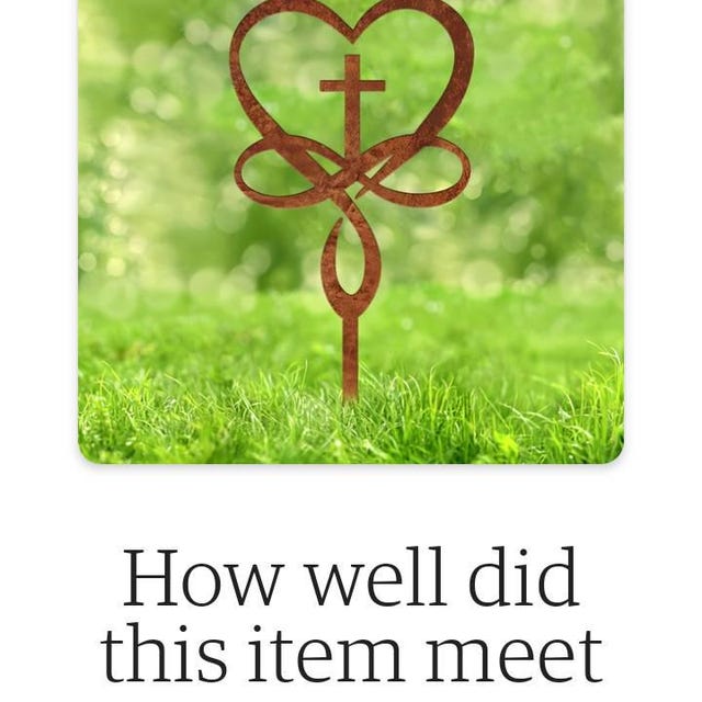 Heart Cross Infinity Yard Sign Rusty, Religious Outdoor