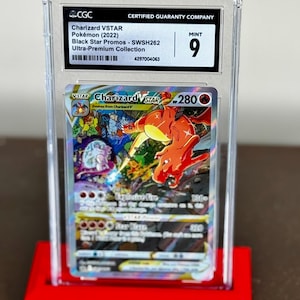highest graded pokemon card Graded Card Frame Display (Fits PSA) Vertical / 10 Pack / Black