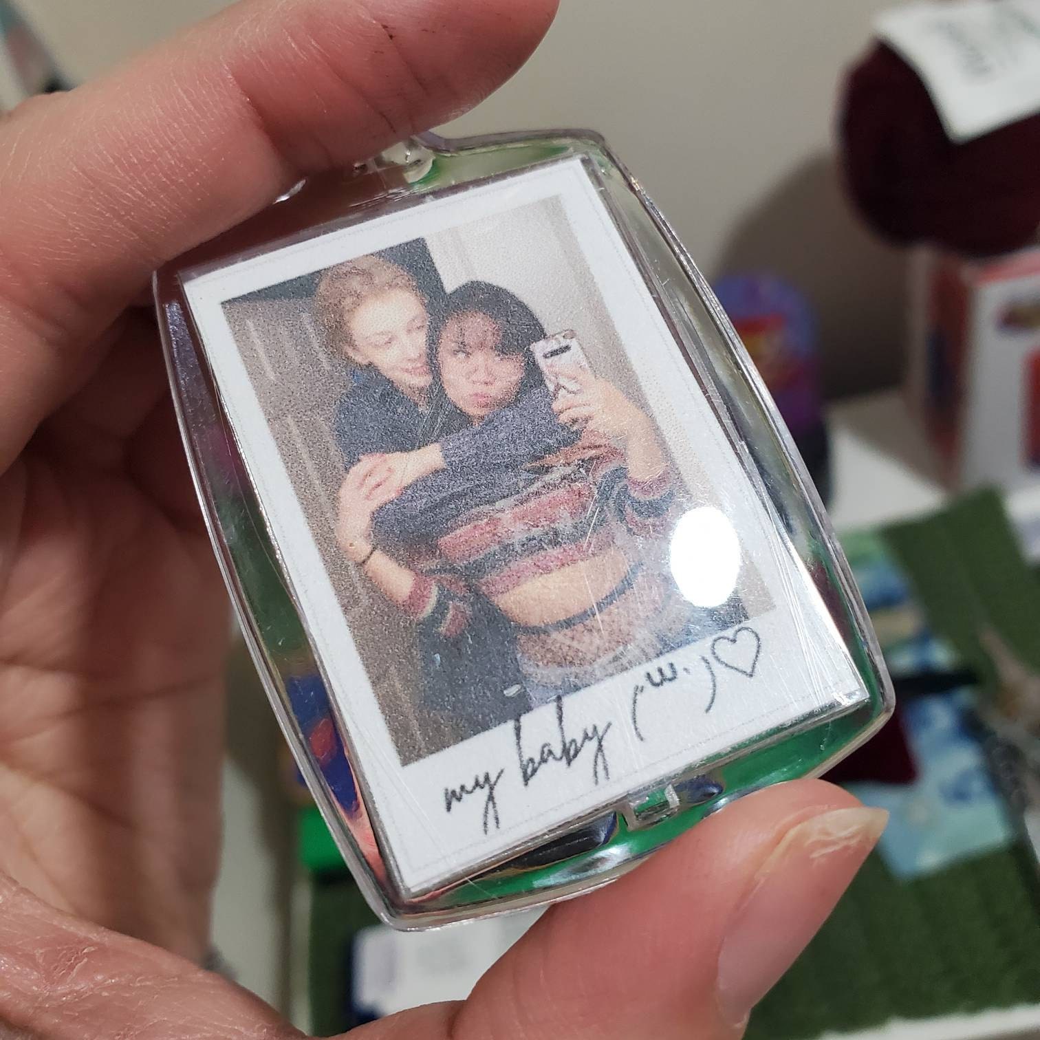 Personalized Photo Keychain, Key Ring, for Anniversary, Christmas Gift, Stocking Stuffer, Matching, Girlfriend, Boyfriend, Best Friend