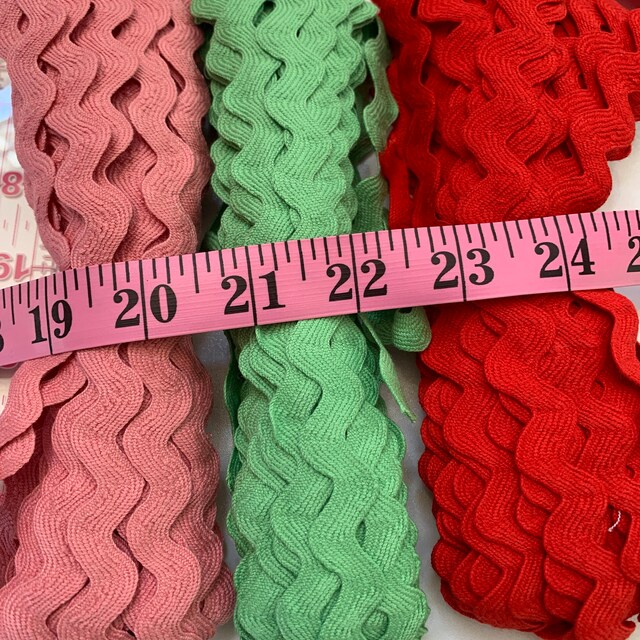 100% Cotton Rick Rack, 1/2 12mm Ric Rac, Zig Zag Braid, by the Yard, 23  Colors, Make Vintage Style Clothes, Quilts, Made in France 