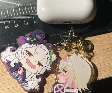 Vtuber Idol Keychains - Archivist, Jewel, Demon, Blue Dog, Pink Dog