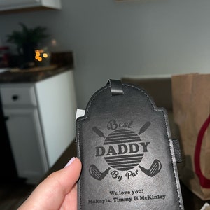 Best Dad by Par Personalized Leatherette Golf Bag Tag - Etsy