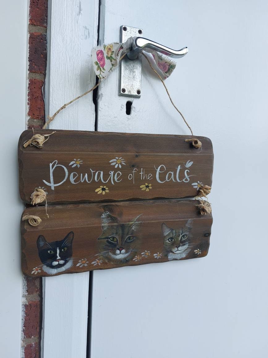 Custom Grandad&#39;s garden plaque. Unique birthday, anniversary & memorial gift. Trespassers will be composted sign. Handpainted custom sign