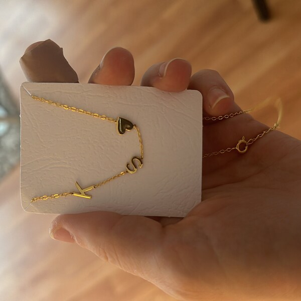 Custom Heart Name Necklace – Personalized Dainty Titanium Steel Necklace For Women, Non-Tarnish