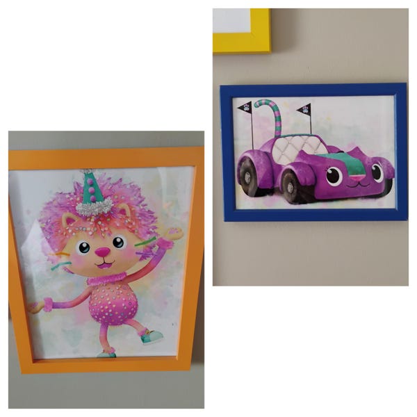 Cars Wall Art Set With Lightning Mcqueen &amp; Mack, Custom Name Printable ...