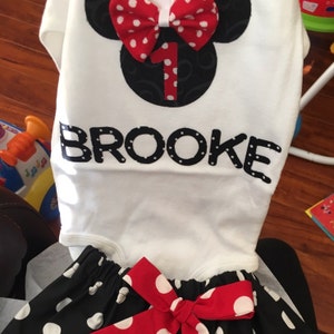 Minnie Mouse Outfit Princess Dress Pink First 1st Birthday Personalized ...