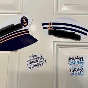 Personalized Cruise Door Magnet Nautical Captain Hat or Sailor Hat ...